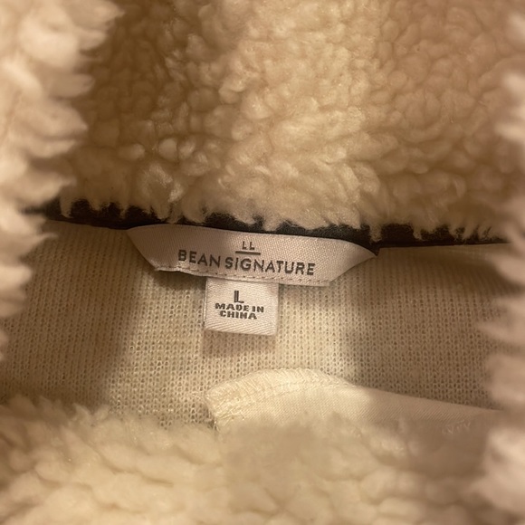 L.L.Bean Signature Funnel Neck Sherpa Fleece Pullover - Picture 5 of 8